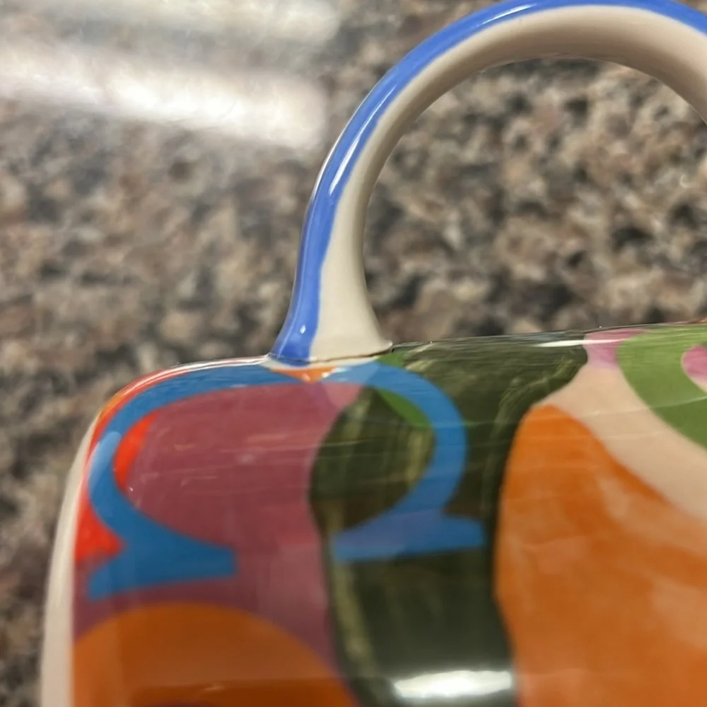 Anthropologie Multi-color Ceramic Monogram C Coffee Mug | 18 oz. - Picture 9 of 9